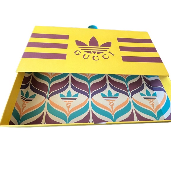 Gucci Adidas Sliding Drawer Storage Gift Handle Box With Tissue 13 x 6 x 2.25 in - Picture 12 of 12